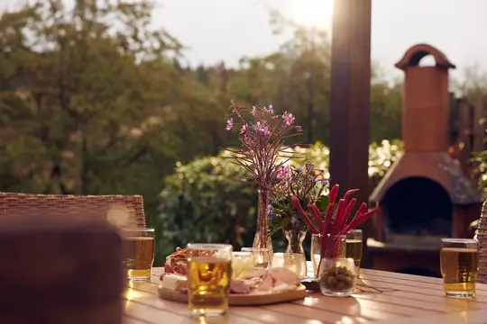 Private Terrasse am Ferienhaus