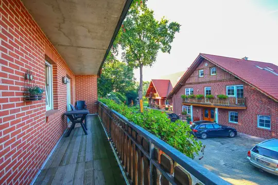 Familienhof Brüning in Meppen - Balkon Ferienwohnung