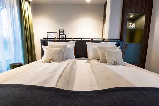Blick in ein Doppelzimmer
