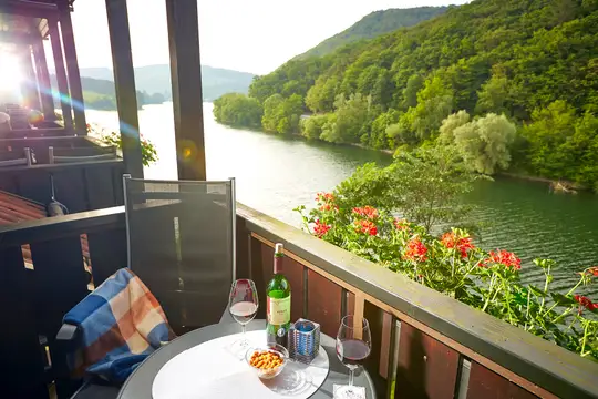 Zimmerblick im Göbel’s Seehotel am Diemelsee
