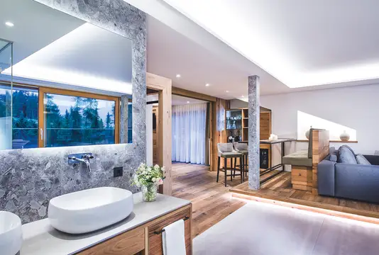 Ein Blick in die Wellnesssuite 