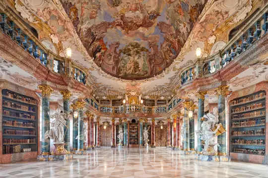 Der Bibliothekssaal im Kloster Wiblingen
