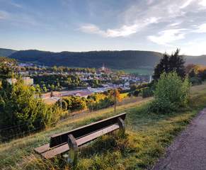 Blick von der Schättere-Trasse auf Unterkochen