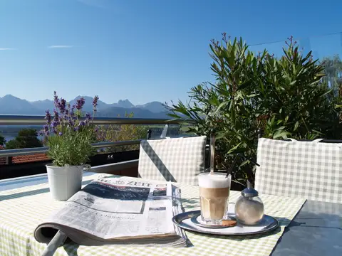 Kaffee auf der Terrasse