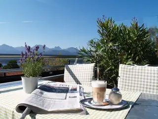 Kaffee auf der Terrasse