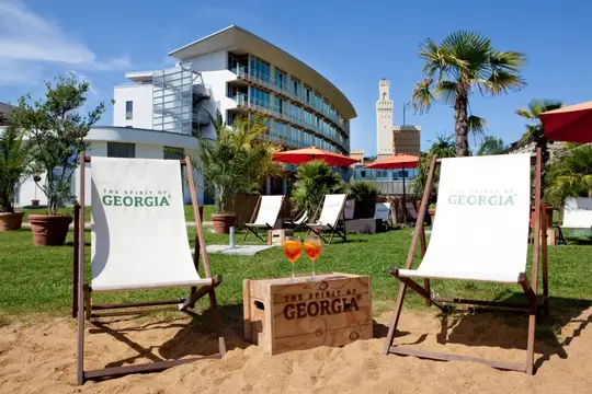 Hauseigene Strandbar