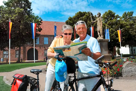 Radfahrer vor Roland