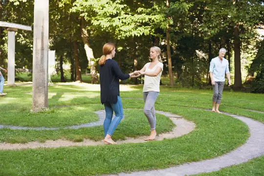 Barfußlabyrinth Achtsamkeit