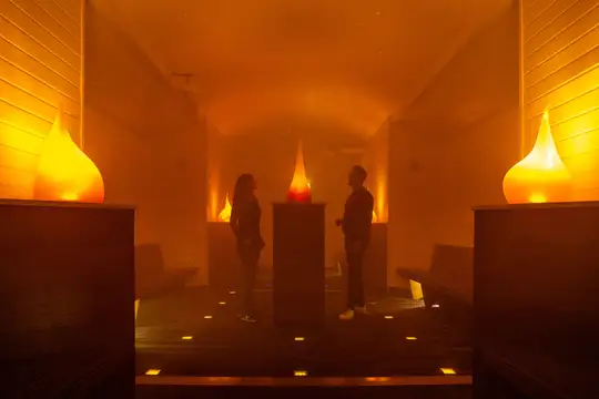 Sole-Nebelkammer im Erlebnisgradierwerk