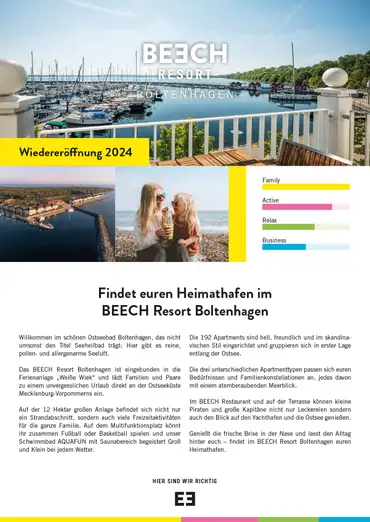 Katalog von BEECH Resort Boltenhagen – Heimathafen direkt an der Ostsee ansehen