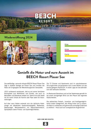 Katalog von BEECH Resort Plauer See – Bewusste Auszeit in traumhafter Natur ansehen