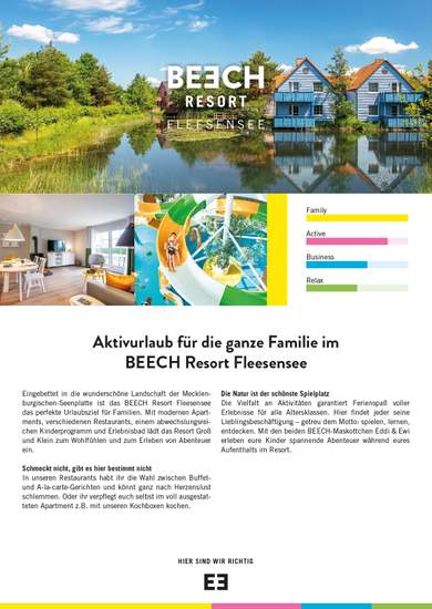 Katalog von BEECH Resorts – Abenteuer-Urlaub für die ganze Familie ansehen