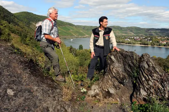 Wandern Bopparder Hamm, Rhein