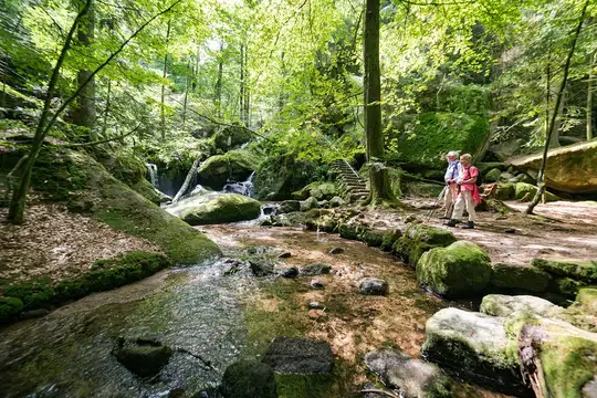 An den Gertelbach-Wasserfällen bei Bühlertal