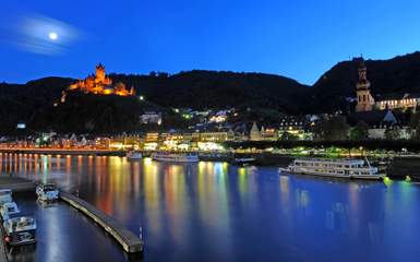 Abendbild von Cochem an der Mosel