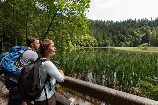 Aussicht bei einer Wandertour genießen