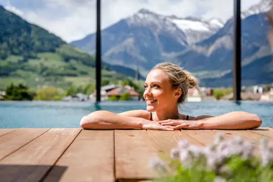 Im Infinitypool des Sky Spa