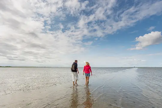Wattspaziergang in Simonsberg, Badestelle Lundenbergsand