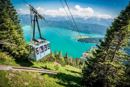 Auffahrt mit der Herzogstandbahn