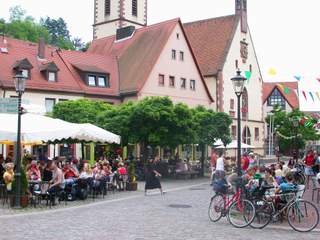 Am Marktplatz in Gemünden a.Main