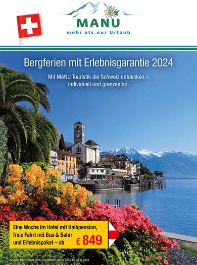 Katalog von MANU Touristik – Bergferien in der Schweiz ansehen
