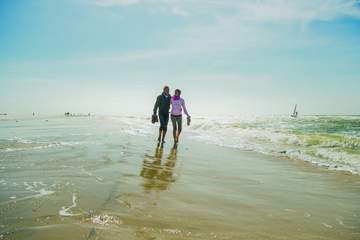 Spaziergang am Wasser auf Amrum