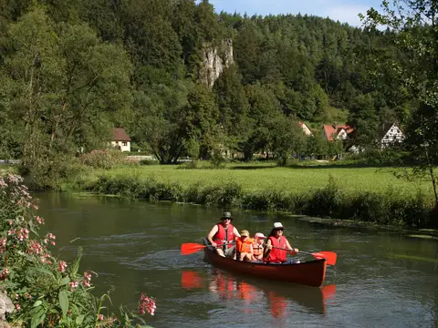 Kanufahrer auf der Pegnitz