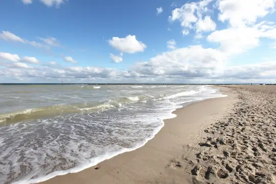 Kurtaxefreier und kilometerlanger Sandstrand in Damp