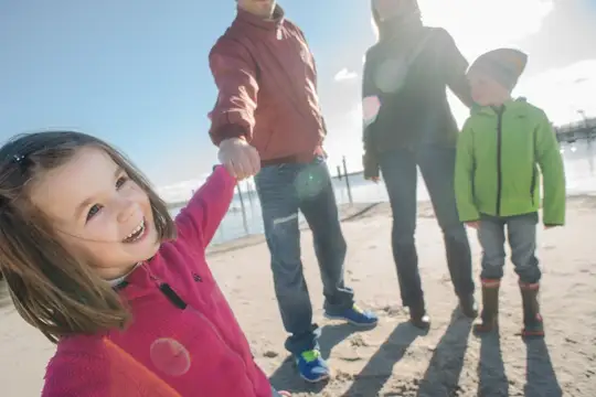 Familie am Strand