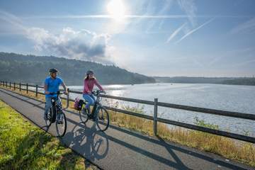 Radfahren an der Aabachtalsperre