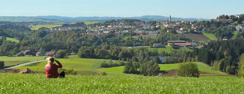 Sicht auf Hauzenberg