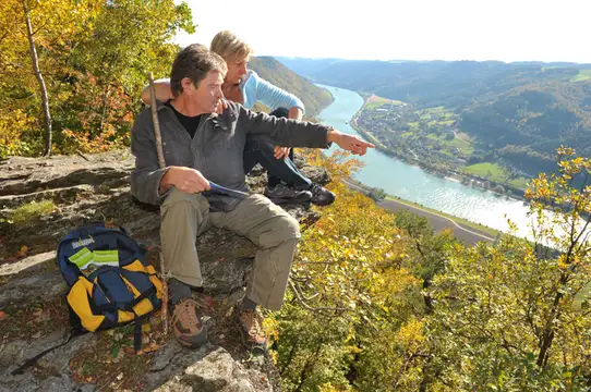 Blick vom Ebensteinfelsen am Donausteig