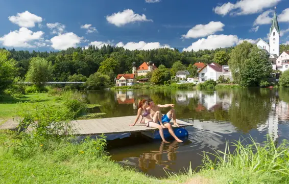 Badestelle am Regen bei Ramspau im Regental