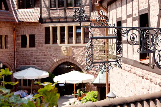 Blick in den Hotelinnenhof