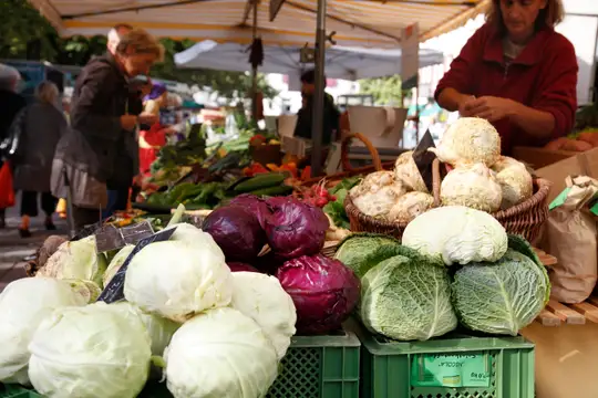 Der Wochenmarkt in Schopfheim, immer mittwochs und samstags