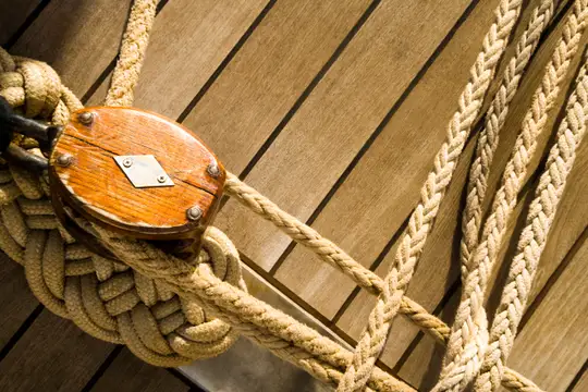 Schoten auf dem Segelschiff