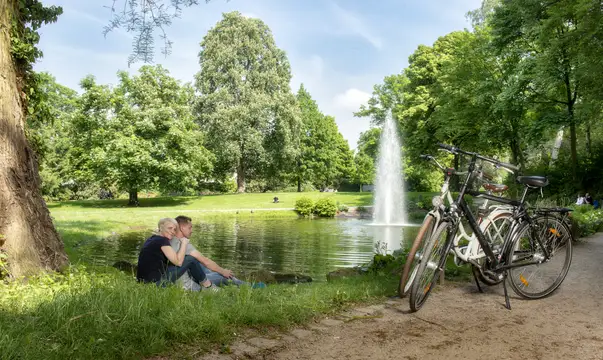 Radlerpause am Teich