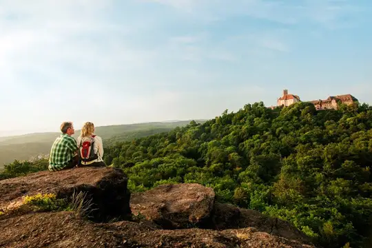 Blick vom Metilstein auf die Wartburg