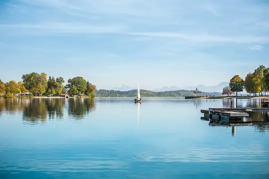 Blick auf den Waginger See