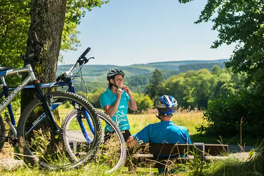 Mountainbiken bei Weitefeld im Westerwald