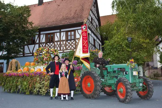 Erntewagen für den Festumzug am Erntedankfest